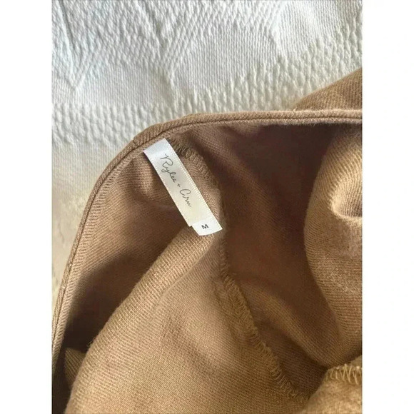 Rylee & Cru Tencel Linen Blend Utility Jumpsuit Brown Romper Pockets Size M - Picture 6 of 14